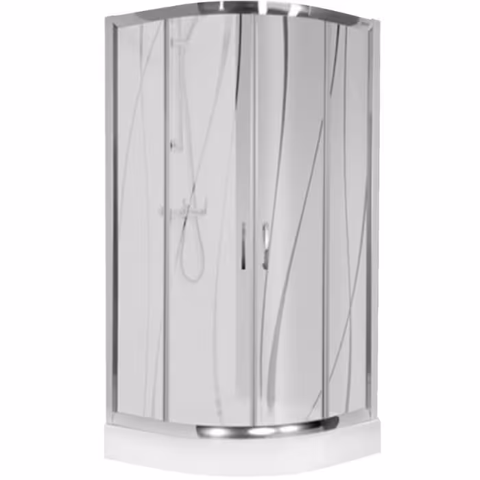 Kabina prysznicowa półokrągła KP4/TX5B 90/190 W15 SB BPZA 2EL Glass protect