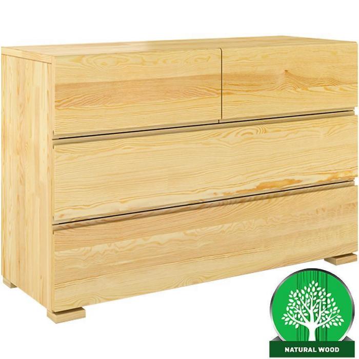 Komoda Drewniana Sosnowa 4s Skandica Vestre Naturalny