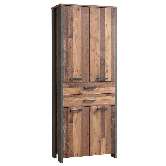 Szafa Symmach 2S4D old-wood vinteage/beton