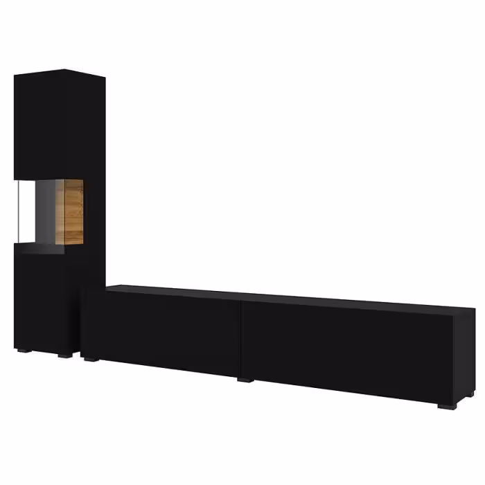 Meblościanka mała Ava 09 czarny onyx/wotan