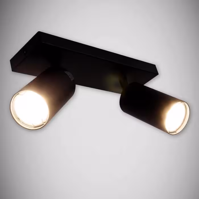 Kinkiet Manam GU10 2L black 03764 K2