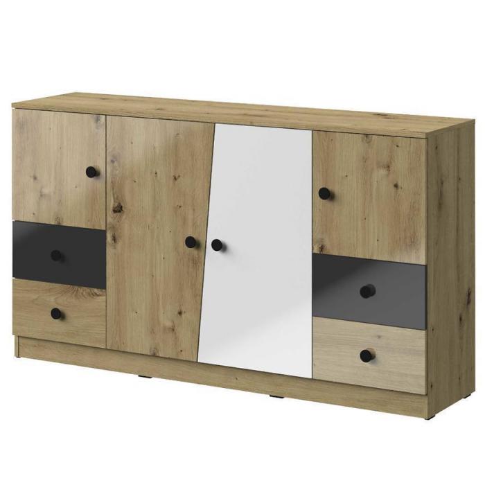 Komoda Nero 06 160 – Czarny Połysk