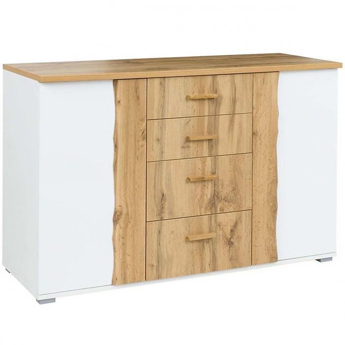 Komoda Wood 03  130 biała/wotan