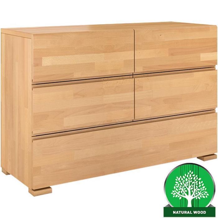 Komoda Drewniana Bukowa 5s Skandica Vestre Naturalny