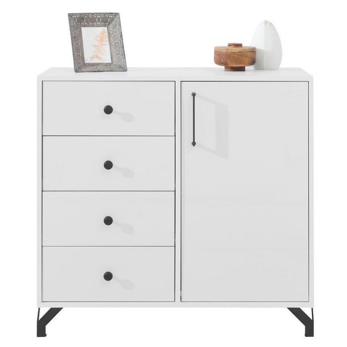 Komoda Bergen Be7 Biały Lux/Biały Połysk