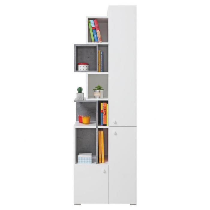 Regał Sigma Si4 Biały Lux/Beton