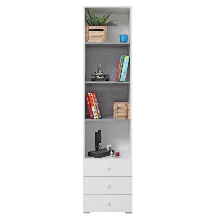 Regał Sigma Si7 Biały Lux/Beton