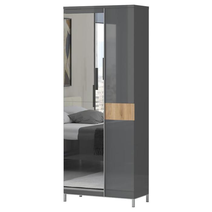 Szafa 2d Onyx Lustro V2 Pacific Walnut/Anthracite