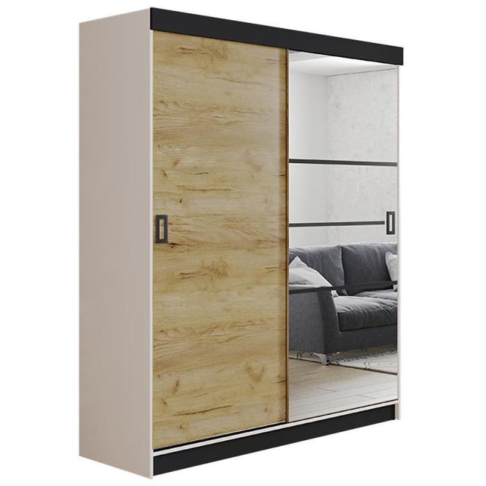 Szafa Retro 138 6L biała / front craft złoty
