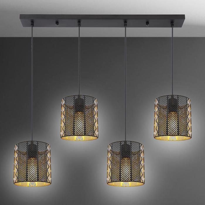 Lampa 15450-4H Czarno-złota LS4