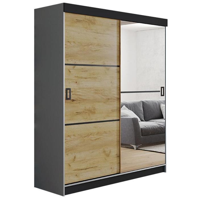 Szafa Retro 138 2L grafit / front craft