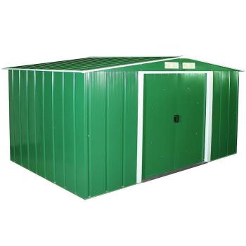 Eco metalowy domek ogrodowy 2423x3221x1961 zielony
