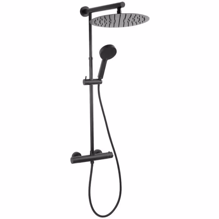 Zestaw prysznicowy z termostatem trevi black