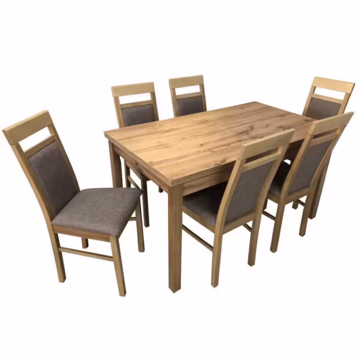 Zestaw Emilia 1+6 St874 140x80+40 Wotan Kr981 Wotan Fancy96