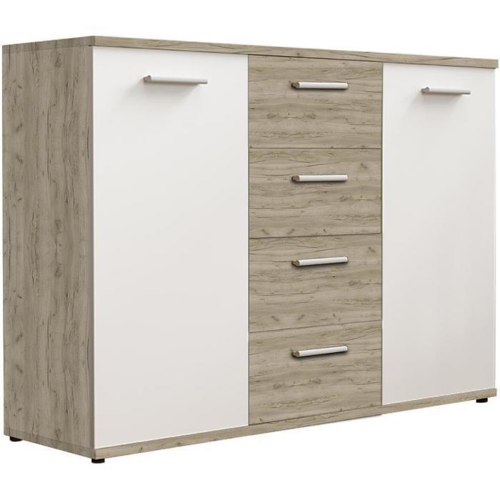 Komoda Jacky 2 Biały/Country Grey