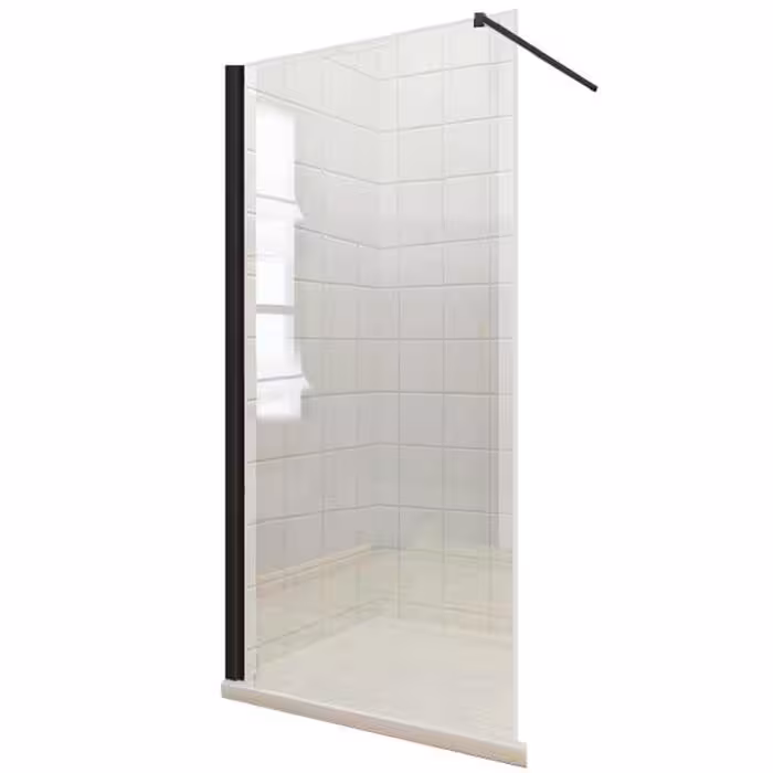 Ścianka WALK-IN Fiord 120x195 czarny profil
