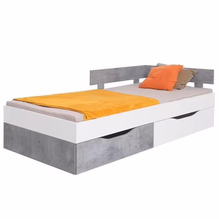 Łożko Sigma Si16 Biały Lux/Beton