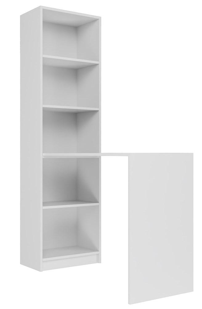 Biurko komputerowe z regałem Basic 50 (biały)