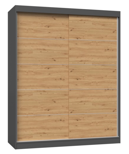 Szafa Sabina S 160 dąb artisan/antracyt