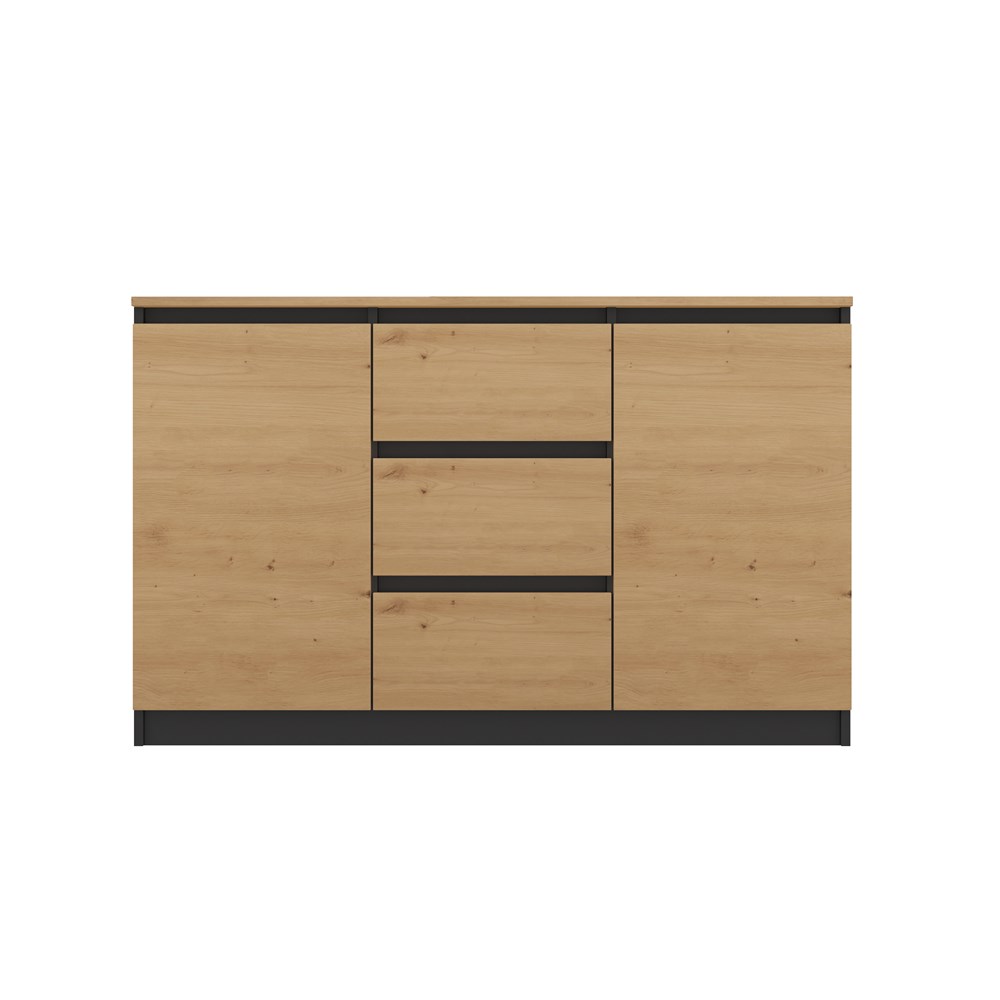 Komoda Olympia 120 antracyt/dąb artisan -blat artisan