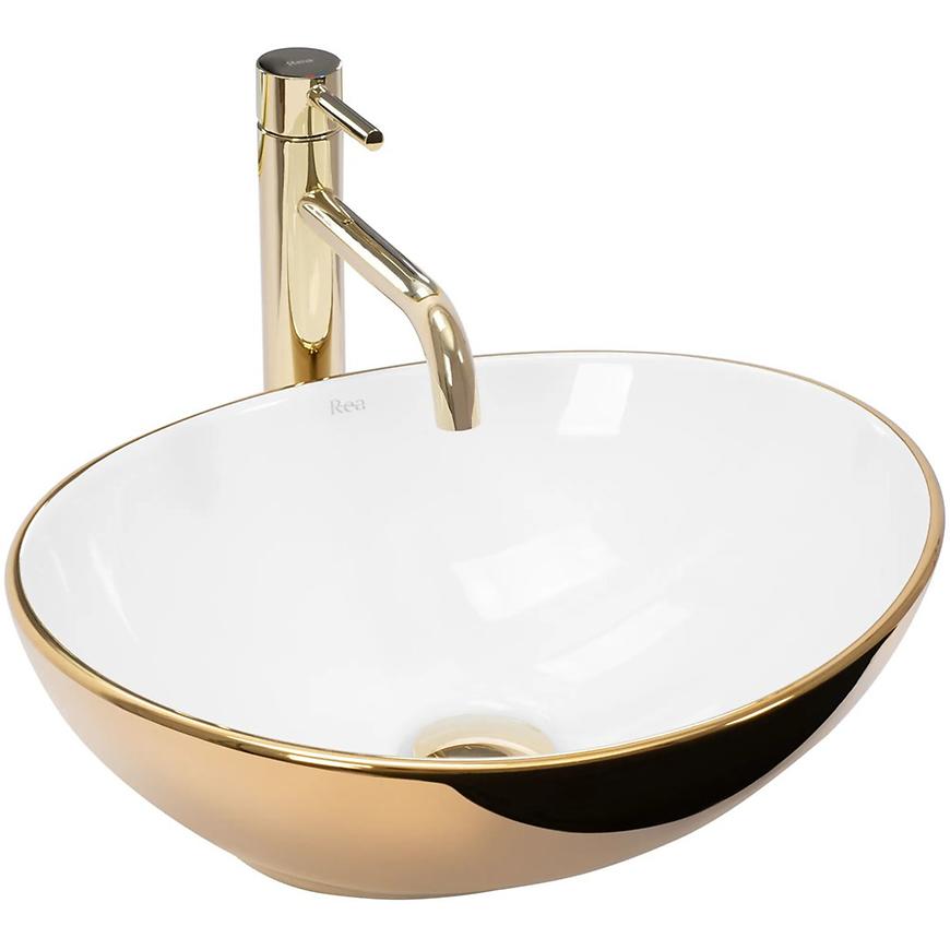Umywalka nablatowa Sofia Gold/White