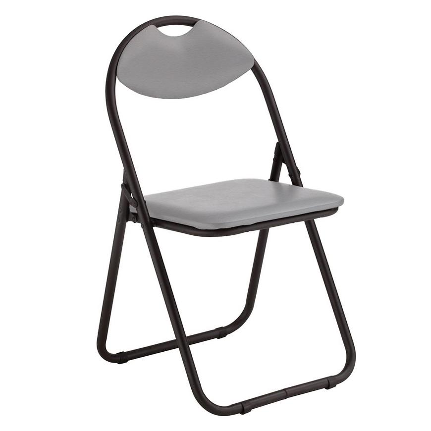 Krzesło składane Atom Black szary