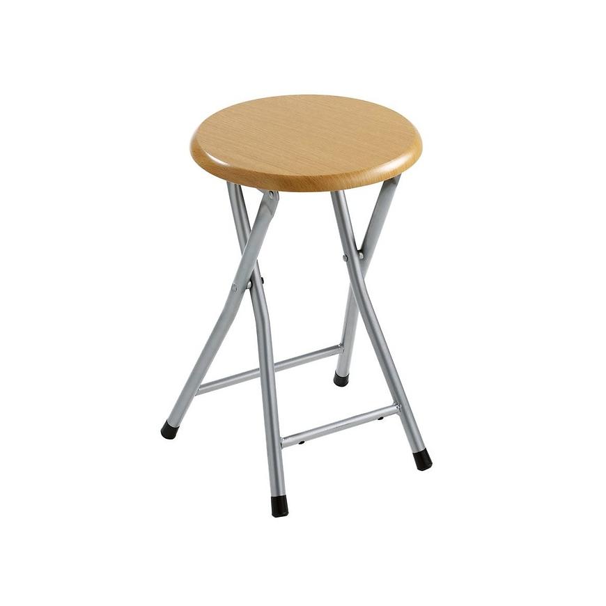 Taboret składany Elza Silver MDF buk