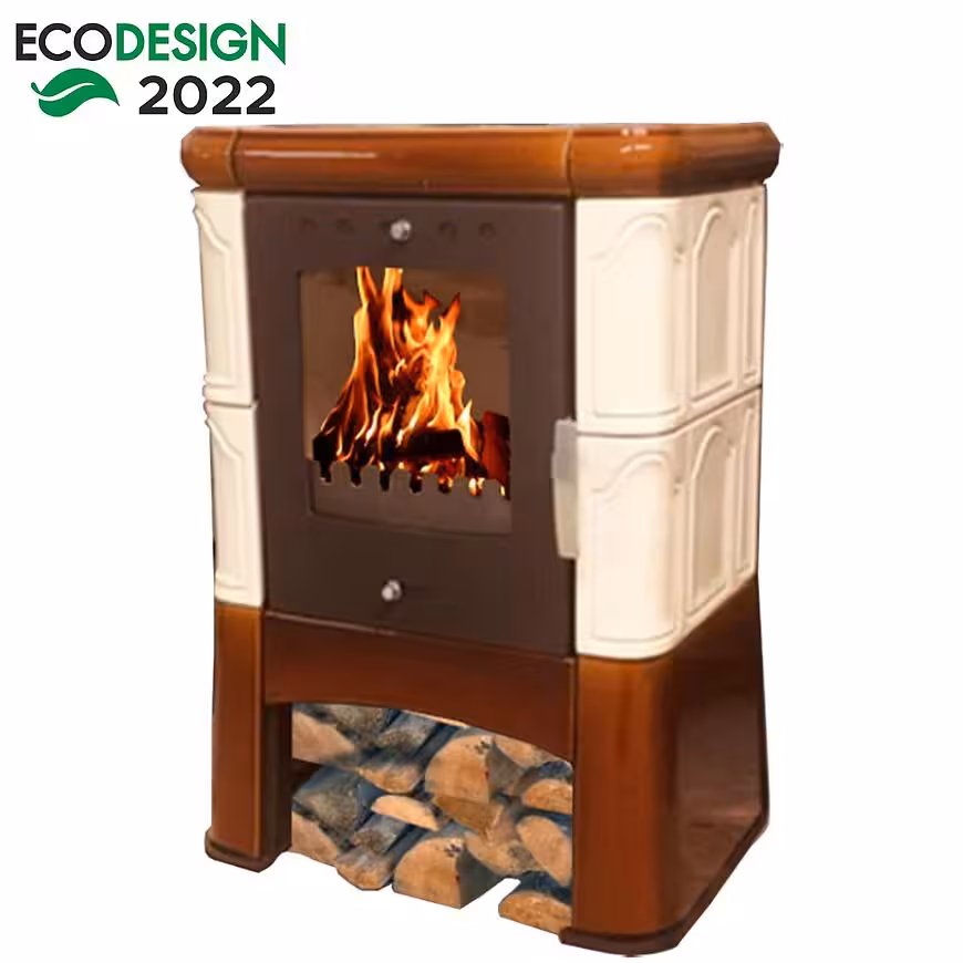 Piec stalowo-kaflowy Piccolo II drab-goldbrown 6kw