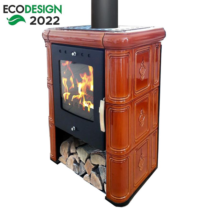 Piec stalowo-kaflowy Picobello II coffebrown 6kw
