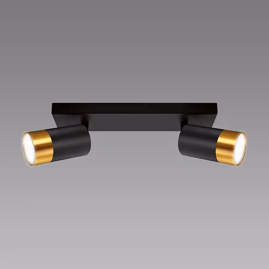 Lampa PUZON SPT GU10 2L BLACK/GOLD 04125 LS2