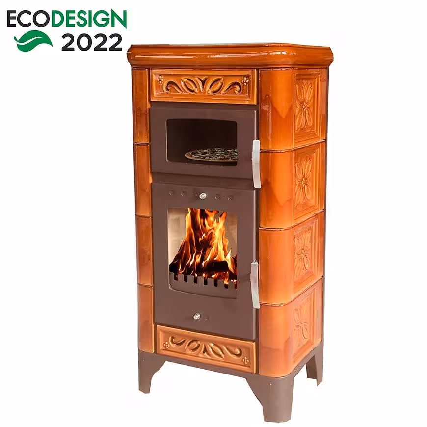 Piec stalowo-kaflowy Bologna II goldbrown 6kw