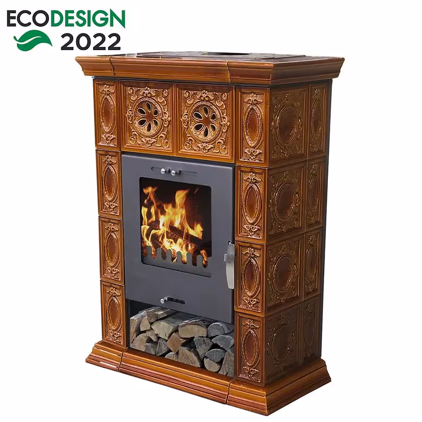 Piec stalowo-kaflowy Weimar II goldbrown 7 kw