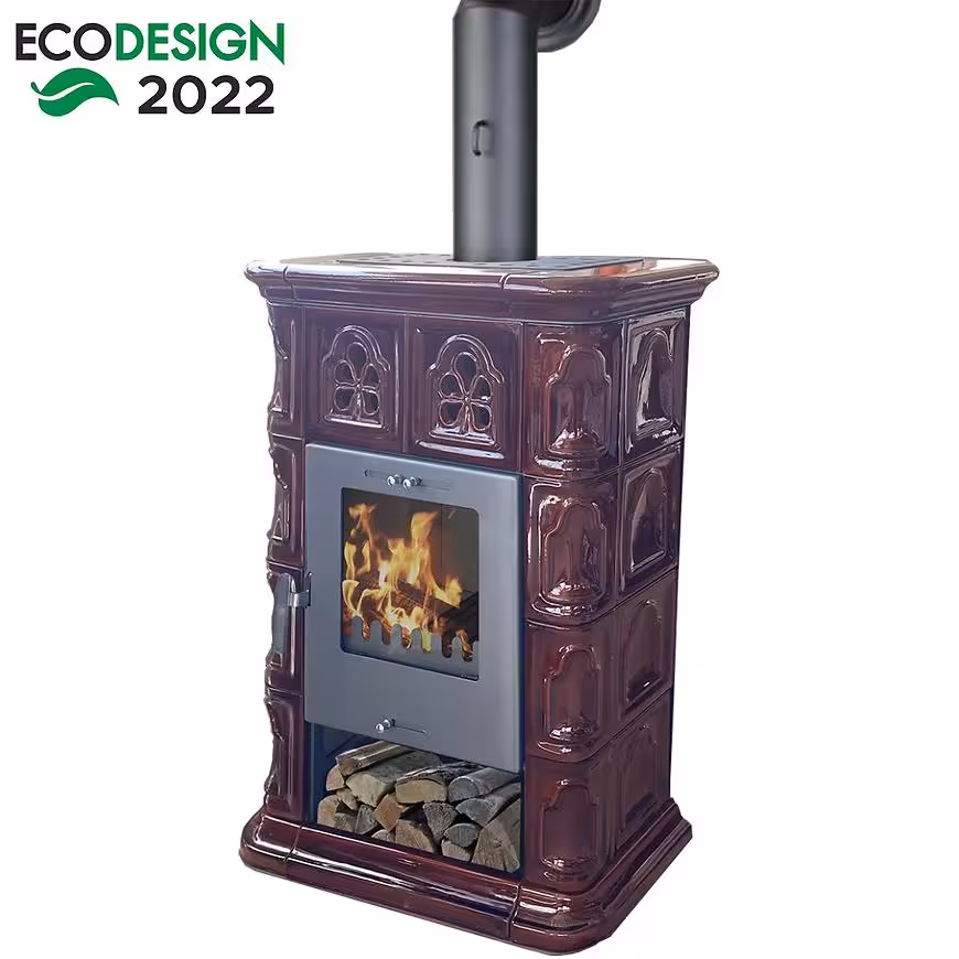 Piec stalowo-kaflowy Jena II coffebrown 7 kw