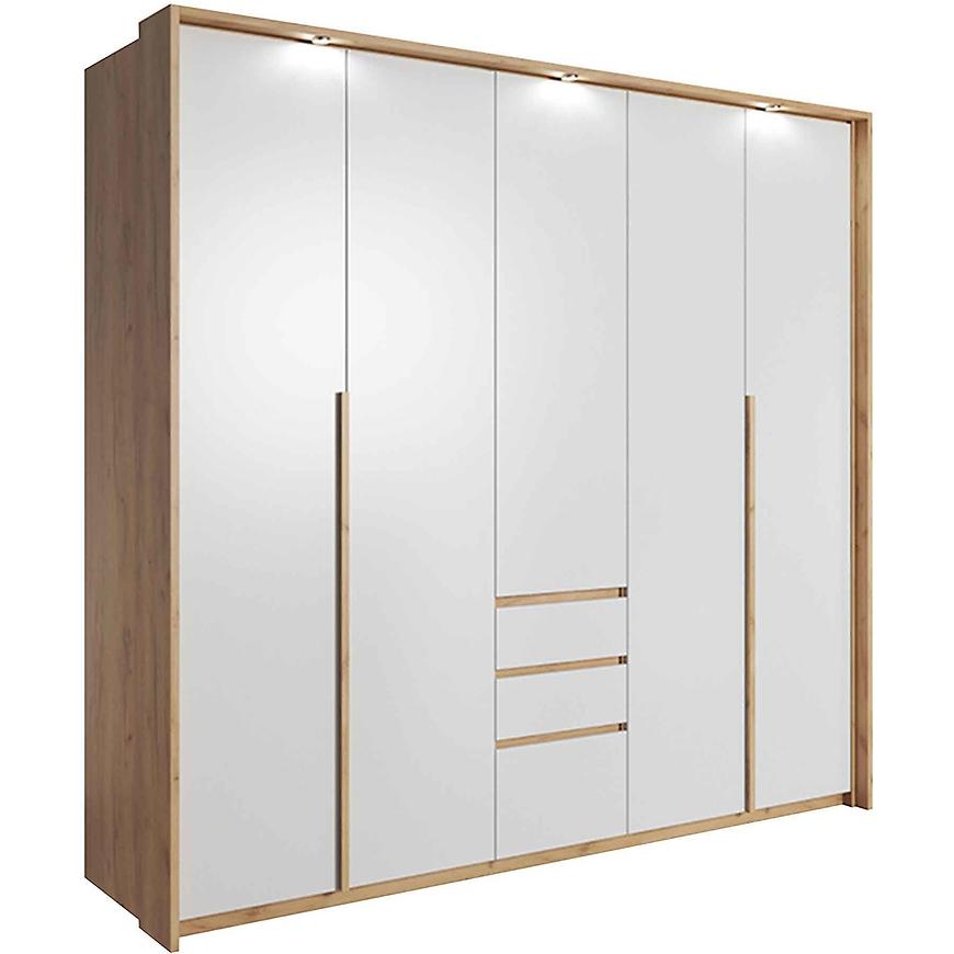 Szafa 230 cm + Listwa Led Biała/Craft