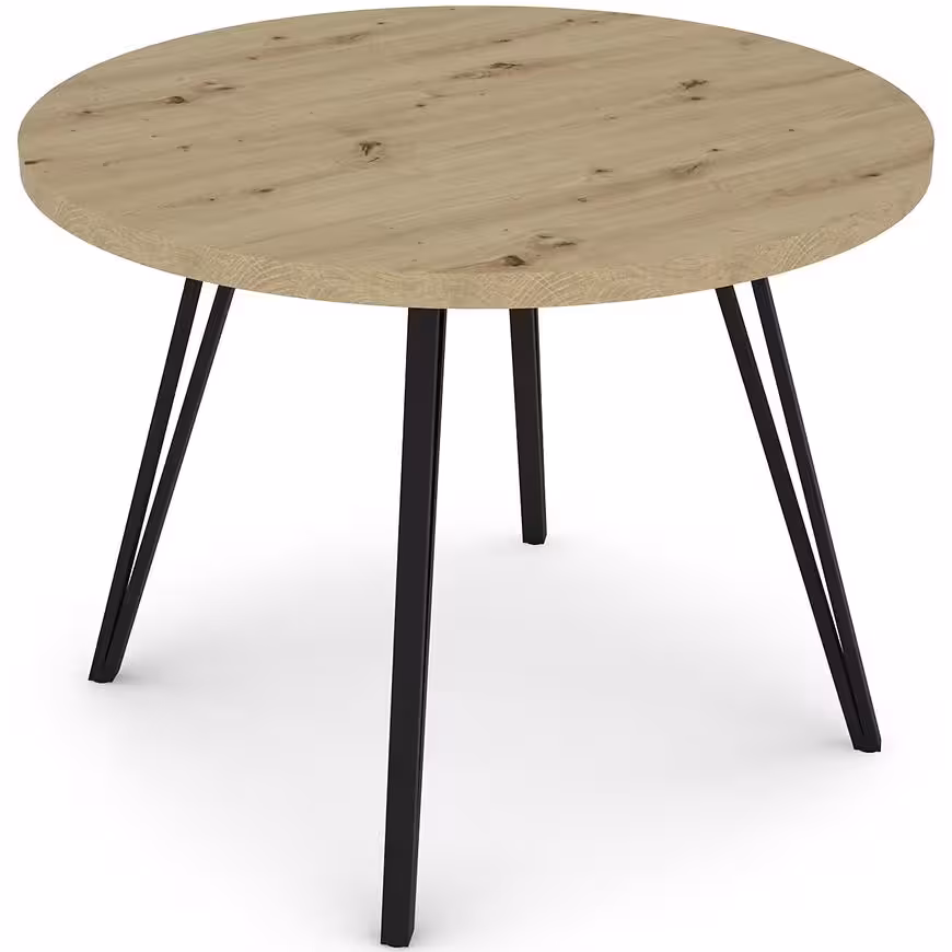 Stół Log TB circle 100x100 artisan/czarny
