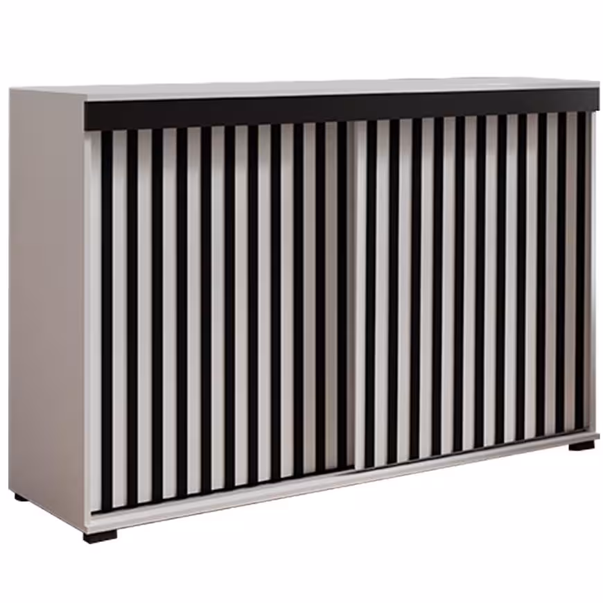 Komoda Malani duplo 120 biały+czarny