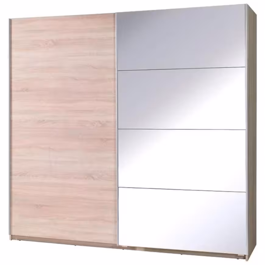 Szafa Twister 3 dąb sonoma/lustro 225 cm