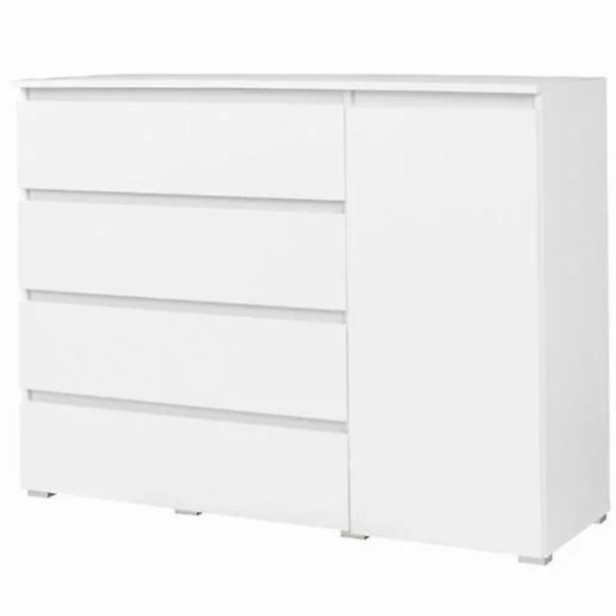 Komoda Cosmo C05 4 szuflady 1 drzwi biała