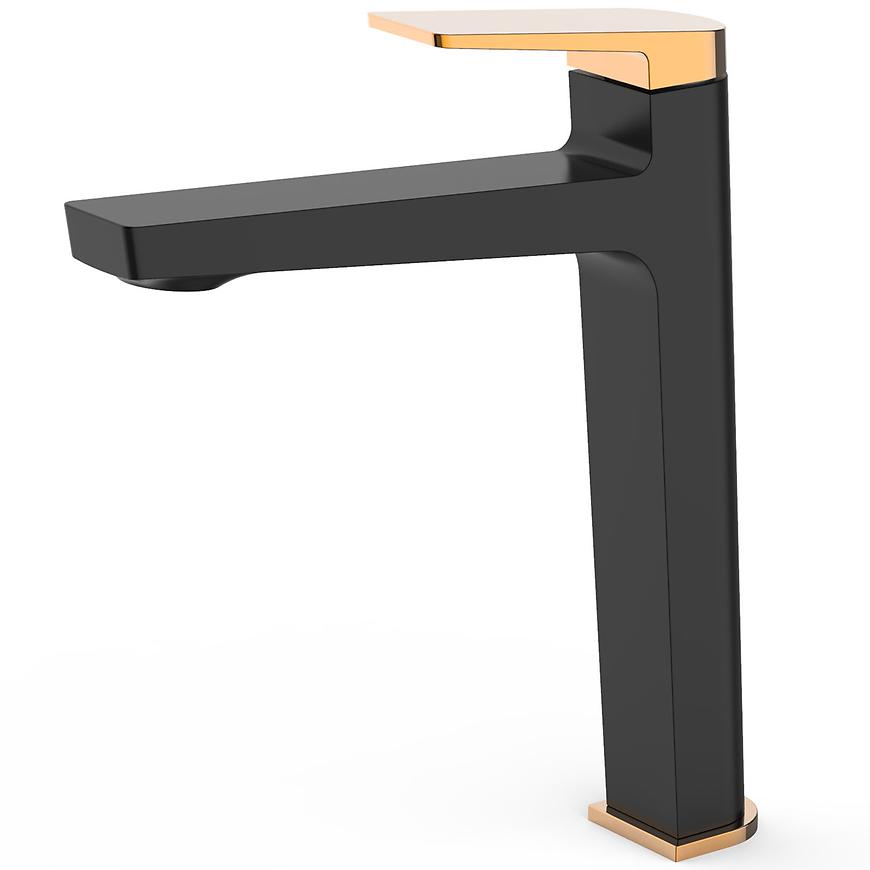 Bateria umywalkowa wysoka Royal Black Rose Gold