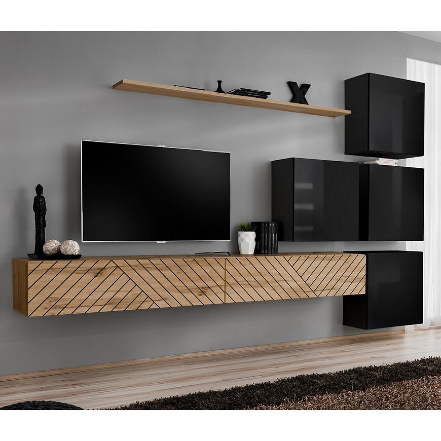 Meblościanka Switch IX Line Wotan/Czarny