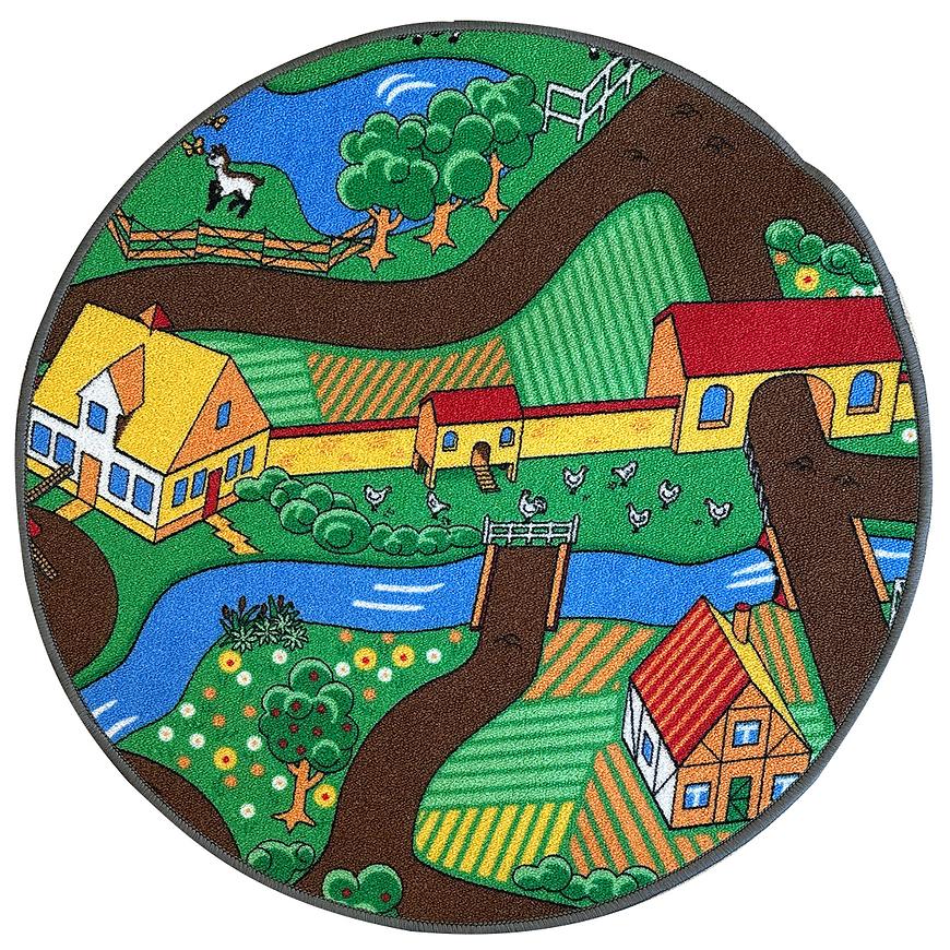 Dywan Kids Farm 0,8/0,8 okrągły zielony