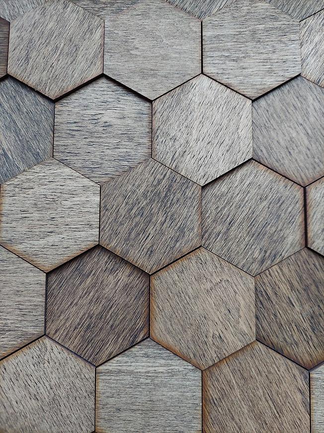 Panel Dekoracyjny Hexagon Dąb Ciemny 18 cm