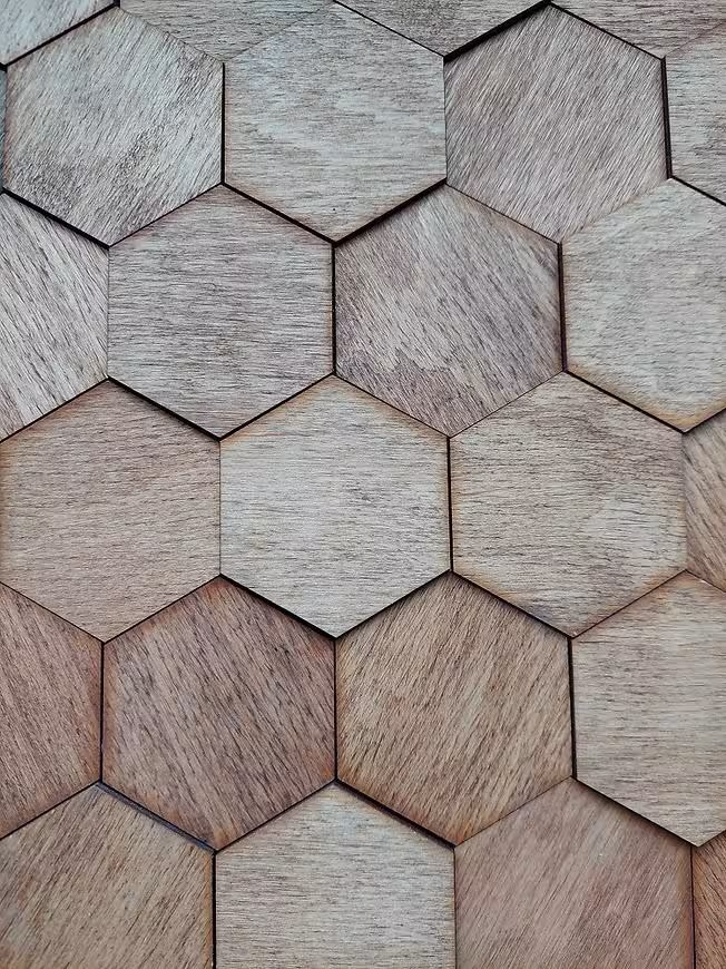 Panel dekoracyjny Hexagon mahoń 18 cm