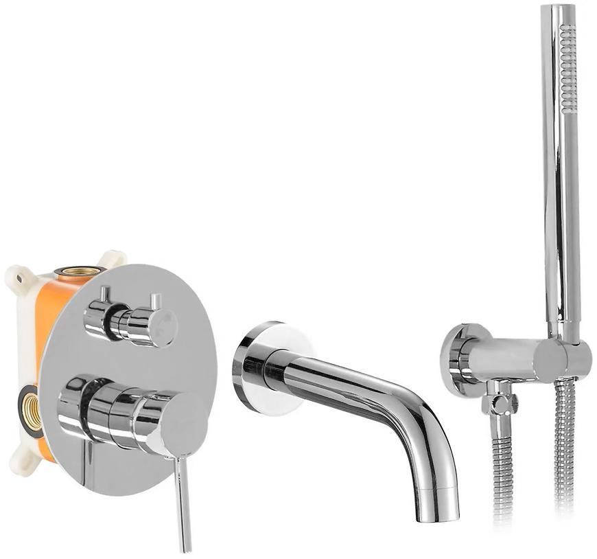 Bateria wannowa podtynkowa Rea Lungo chrom + box