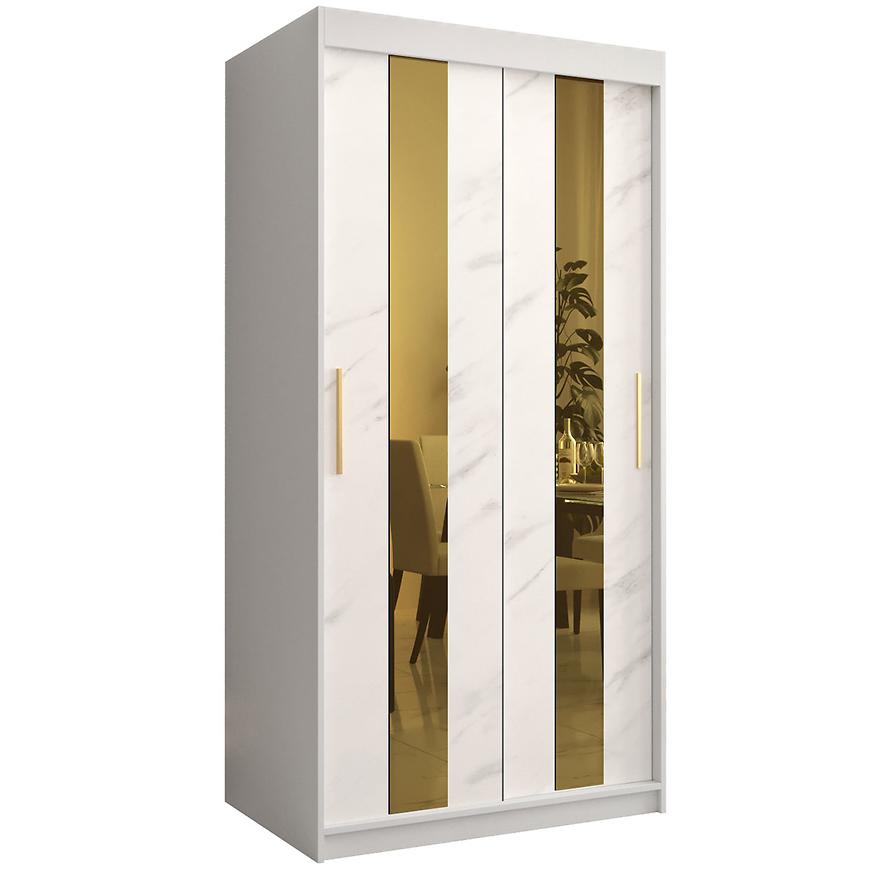 Szafa Platinum Pole 100 biały marmur/biały