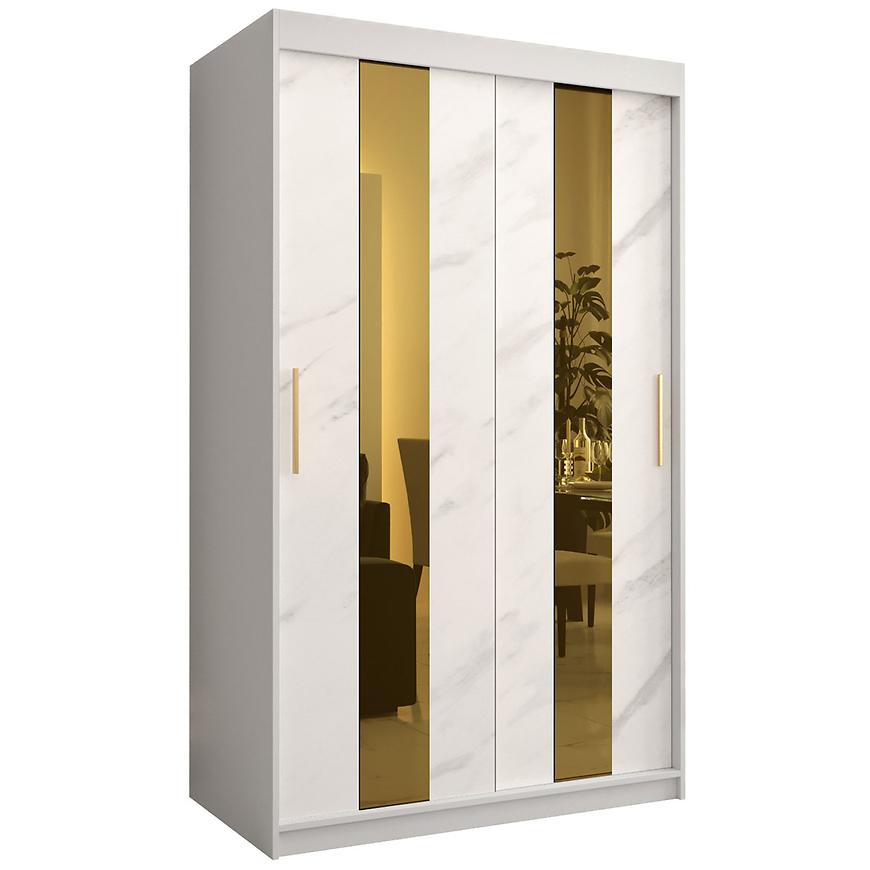 Szafa Platinum Pole 120 biały marmur/biały