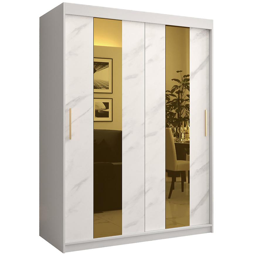 Szafa Platinum Pole 150 biały marmur/biały
