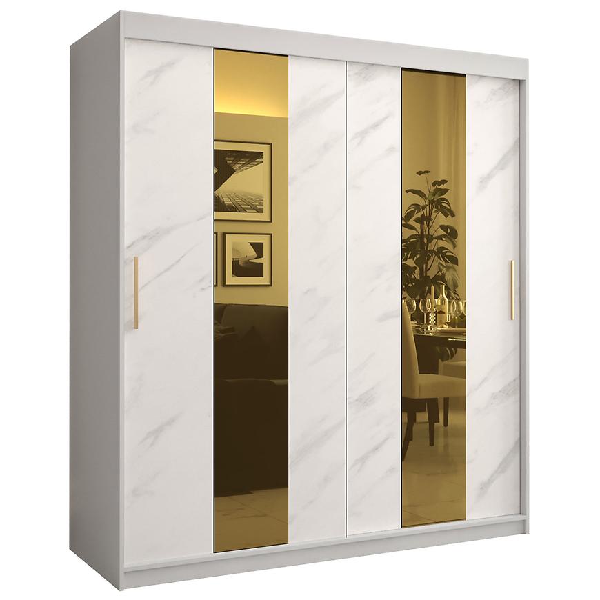 Szafa Platinum Pole 180 biały marmur/biały