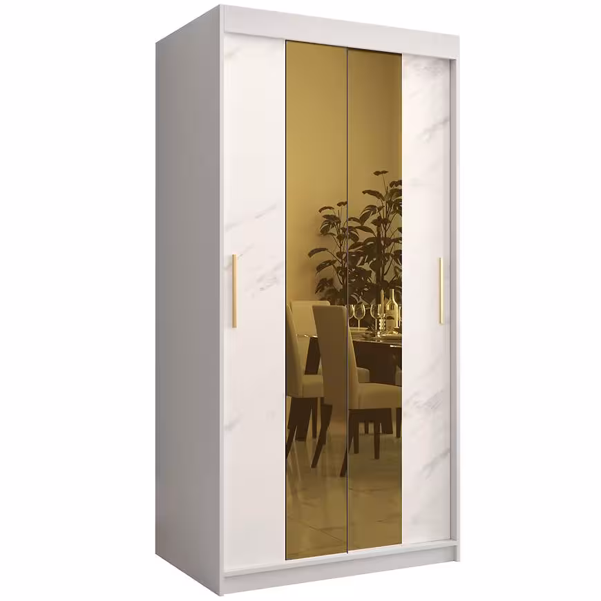Szafa Platinum T1 120 biały marmur/biały