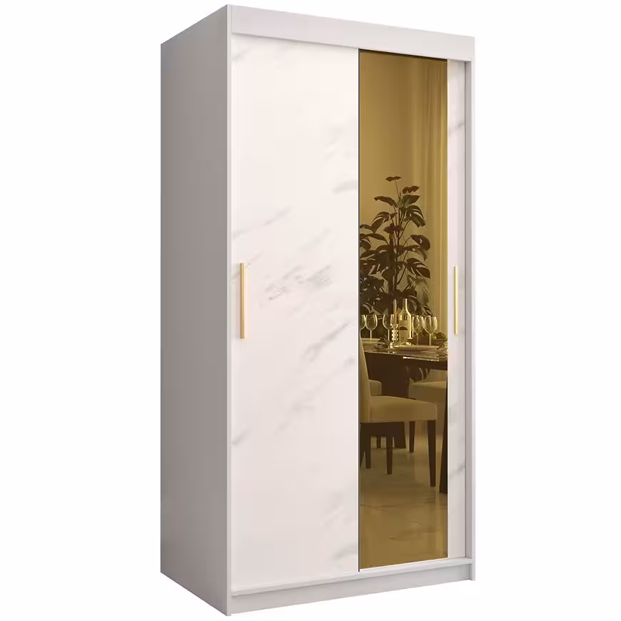 Szafa Platinum T2 100 biały marmur/biały